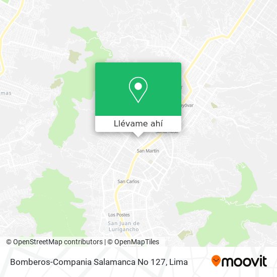 Mapa de Bomberos-Compania Salamanca No 127