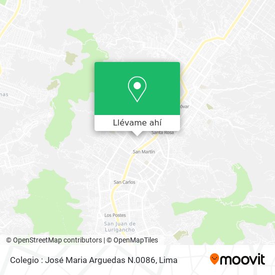 Mapa de Colegio : José Maria Arguedas N.0086