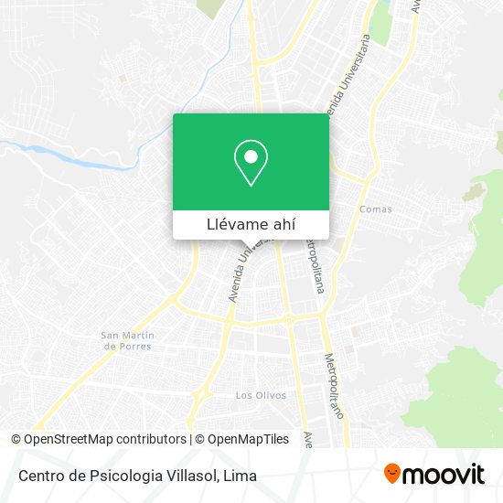 Mapa de Centro de Psicologia Villasol