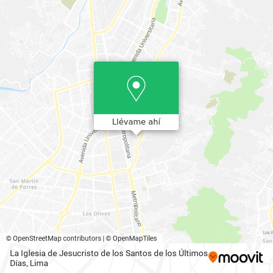 Mapa de La Iglesia de Jesucristo de los Santos de los Últimos Días