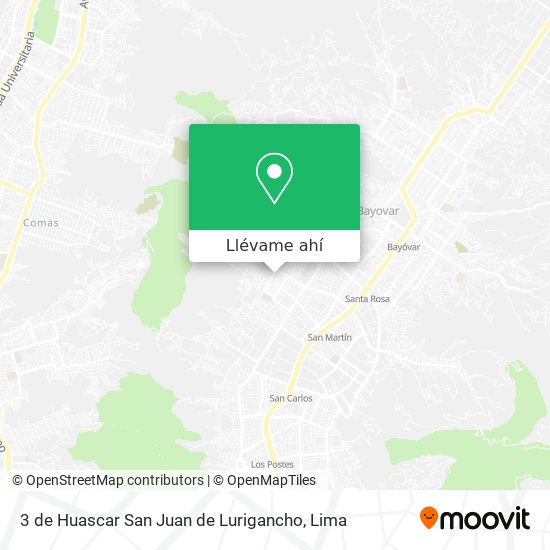 Mapa de 3 de Huascar San Juan de Lurigancho