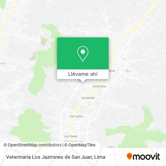 Mapa de Veterinaria Los Jazmines de San Juan