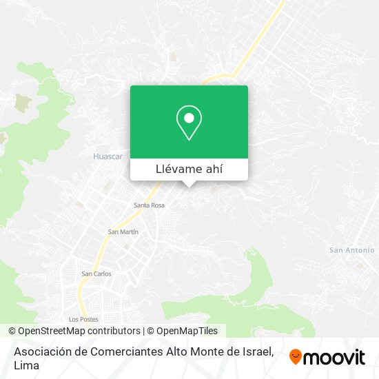 Mapa de Asociación de Comerciantes Alto Monte de Israel