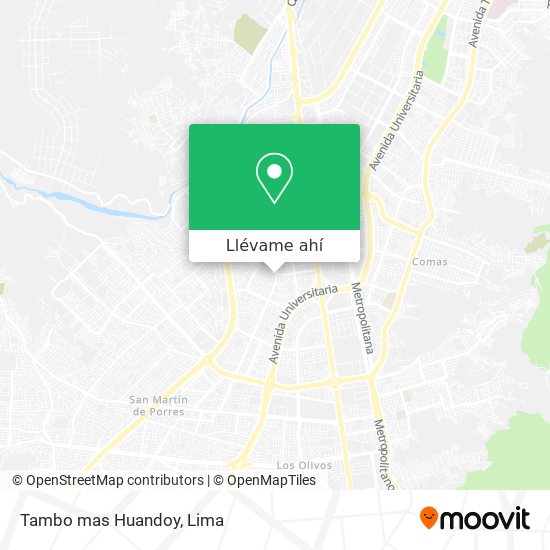 Mapa de Tambo mas Huandoy
