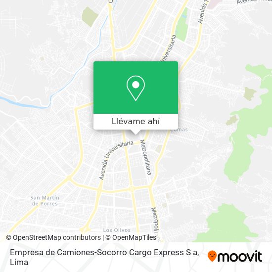 Mapa de Empresa de Camiones-Socorro Cargo Express S a