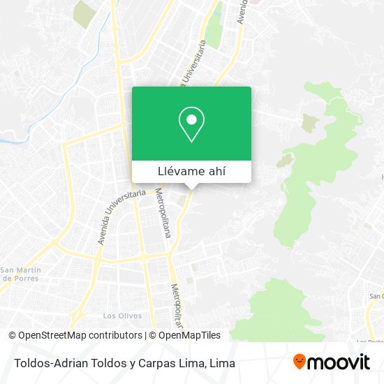 Mapa de Toldos-Adrian Toldos y Carpas Lima