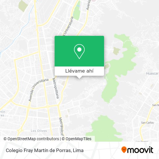 Mapa de Colegio Fray Martín de Porras