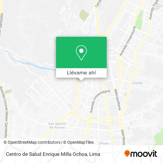Mapa de Centro de Salud Enrique Milla Ochoa