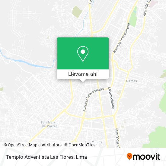 Mapa de Templo Adventista Las Flores