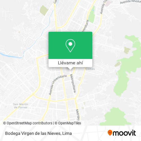 Mapa de Bodega Virgen de las Nieves
