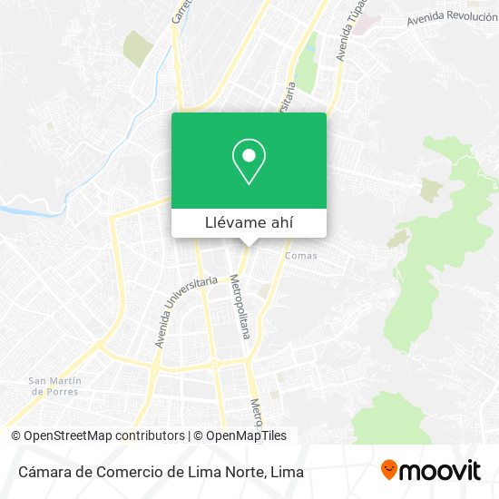 Mapa de Cámara de Comercio de Lima Norte