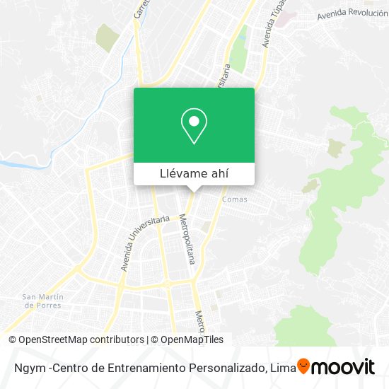 Mapa de Ngym -Centro de Entrenamiento Personalizado