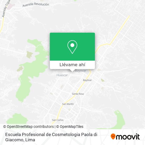 Mapa de Escuela Profesional de Cosmetologia Paola di Giacomo