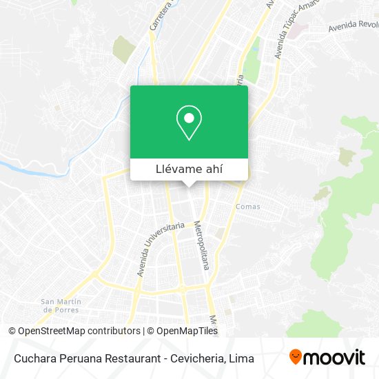 Mapa de Cuchara Peruana Restaurant - Cevicheria