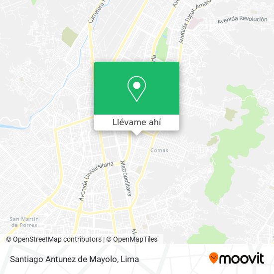 Mapa de Santiago Antunez de Mayolo