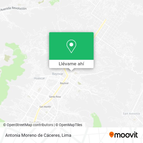 Mapa de Antonia Moreno de Cáceres