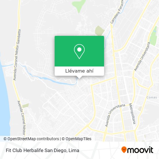 Mapa de Fit Club Herbalife San Diego