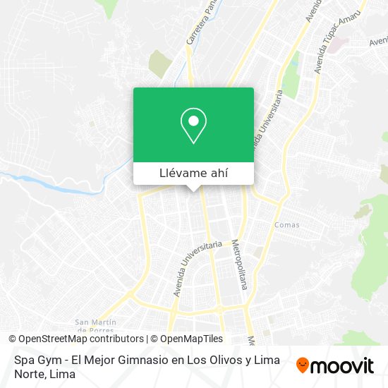 Mapa de Spa Gym - El Mejor Gimnasio en Los Olivos y Lima Norte