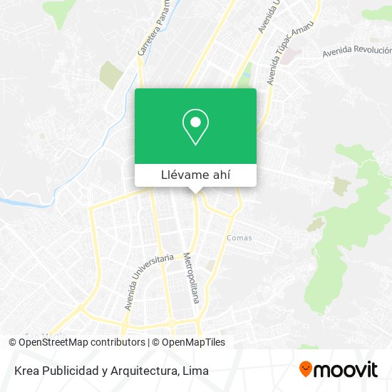 Mapa de Krea Publicidad y Arquitectura