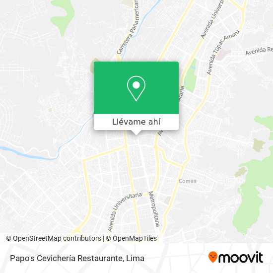 Mapa de Papo's Cevichería Restaurante