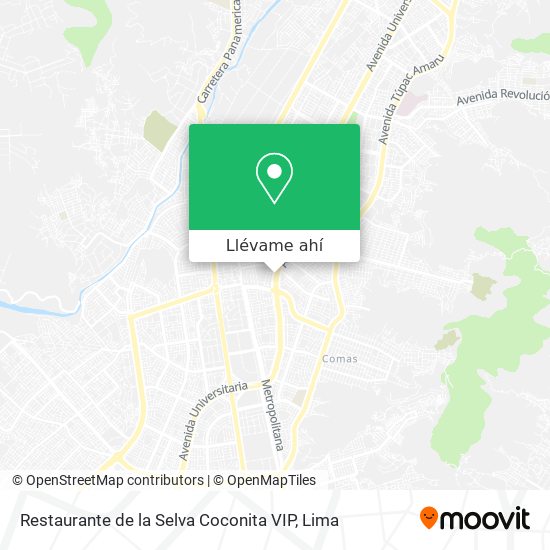 Mapa de Restaurante de la Selva Coconita VIP
