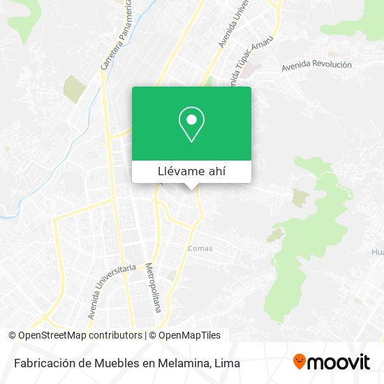 Mapa de Fabricación de Muebles en Melamina