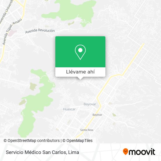 Mapa de Servicio Médico San Carlos