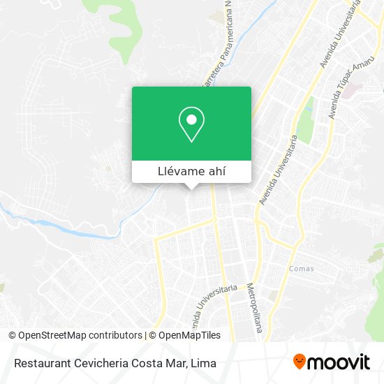 Mapa de Restaurant Cevicheria Costa Mar
