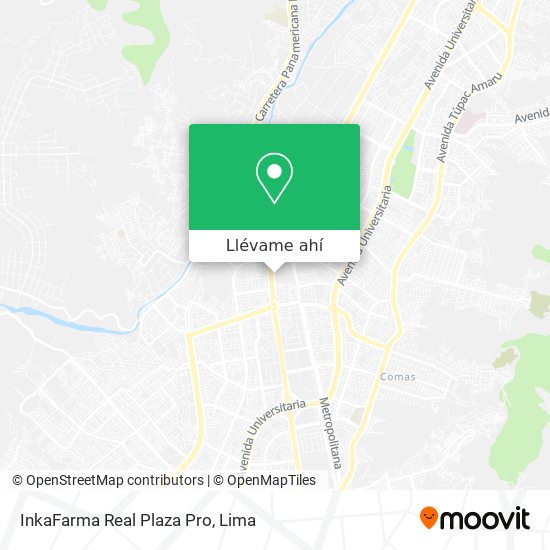 Mapa de InkaFarma Real Plaza Pro