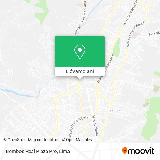 Mapa de Bembos Real Plaza Pro