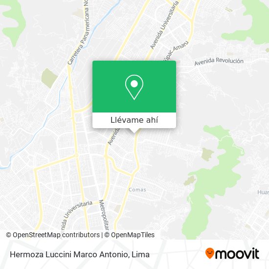 Mapa de Hermoza Luccini Marco Antonio