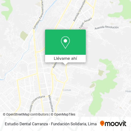 Mapa de Estudio Dental Carranza - Fundación Solidaria