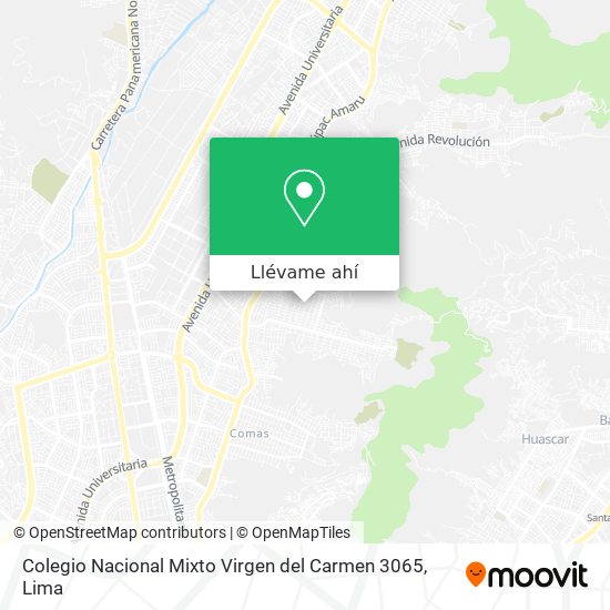 Mapa de Colegio Nacional Mixto Virgen del Carmen 3065