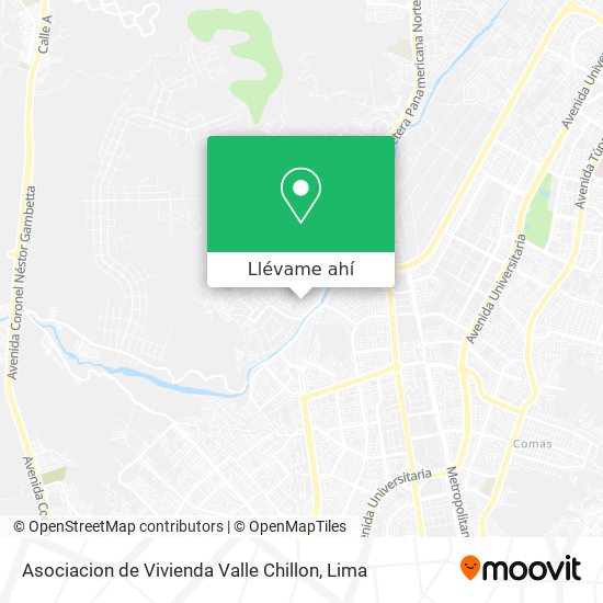 Mapa de Asociacion de Vivienda Valle Chillon