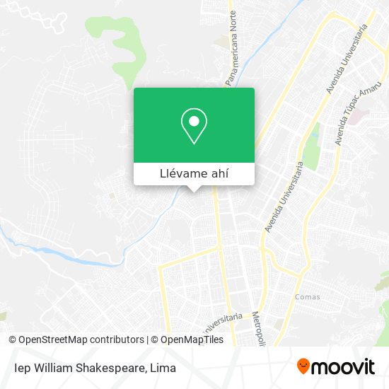 Mapa de Iep William Shakespeare
