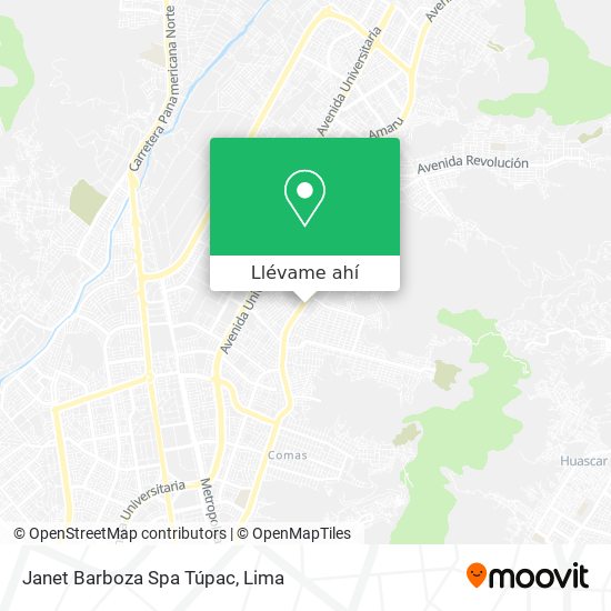 Mapa de Janet Barboza Spa Túpac