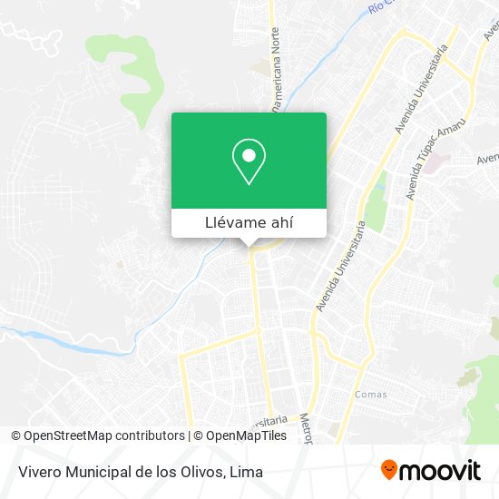 Mapa de Vivero Municipal de los Olivos