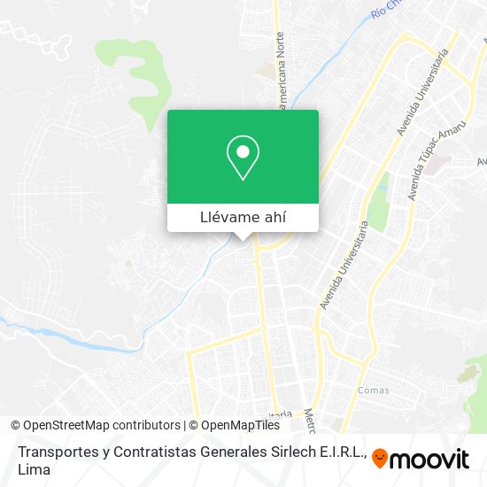 Mapa de Transportes y Contratistas Generales Sirlech E.I.R.L.