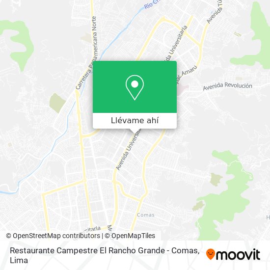 Mapa de Restaurante Campestre El Rancho Grande - Comas