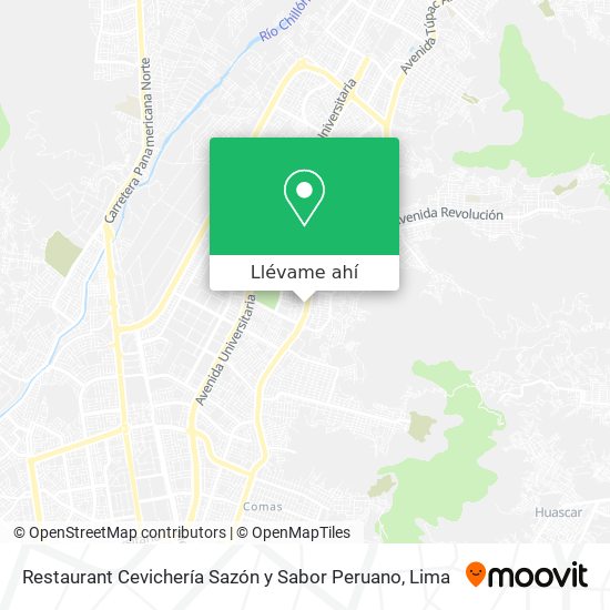 Mapa de Restaurant Cevichería Sazón y Sabor Peruano