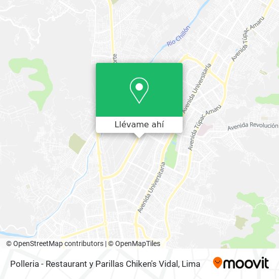 Mapa de Polleria - Restaurant y Parillas Chiken's Vidal