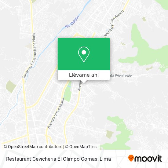 Mapa de Restaurant Cevicheria El Olimpo Comas