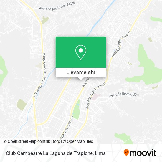 Mapa de Club Campestre La Laguna de Trapiche