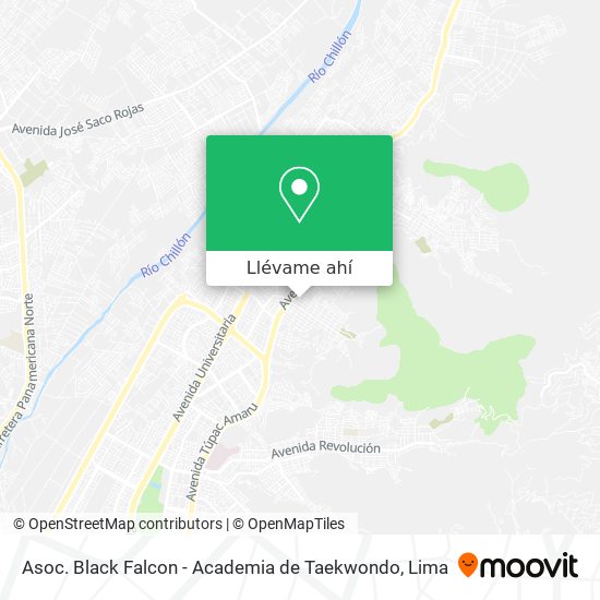 Mapa de Asoc. Black Falcon - Academia de Taekwondo