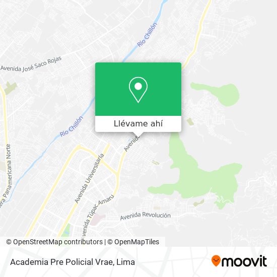 Mapa de Academia Pre Policial Vrae