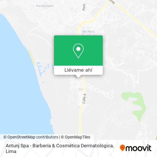 Mapa de Antunj Spa - Barbería & Cosmética Dermatológica