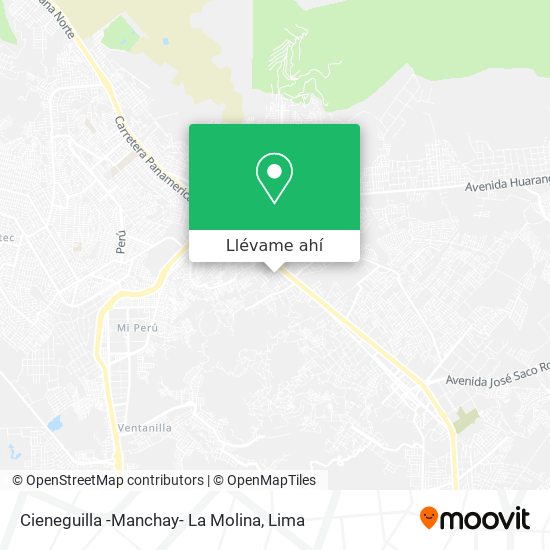 Mapa de Cieneguilla -Manchay- La Molina