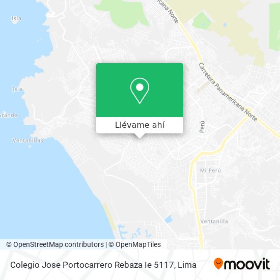 Mapa de Colegio Jose Portocarrero Rebaza Ie 5117