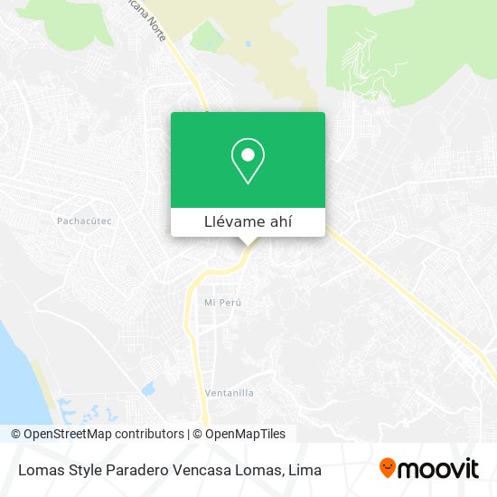 Mapa de Lomas Style Paradero Vencasa Lomas