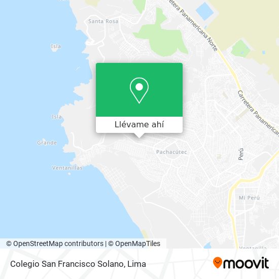 Mapa de Colegio San Francisco Solano